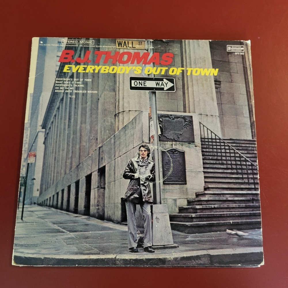BJ Thomas – Everybody's Out Of Town Vinyl LP VG Record LP